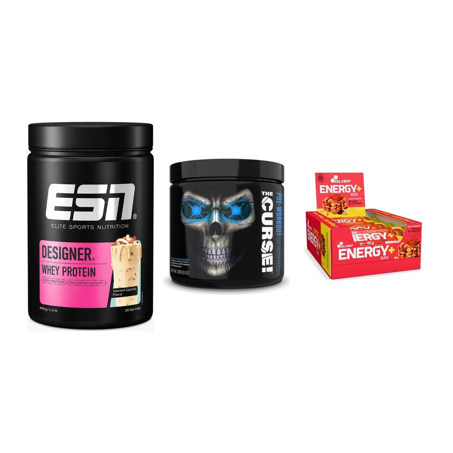 Home-Gym-Starter: ESN Designer + JNX Sports + 5× Olimp Energy – alle enthaltenen Artikel