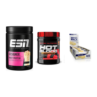 Home-Gym-Starter: ESN Designer + Scitec Hot + 5× Multipower – alle enthaltenen Artikel