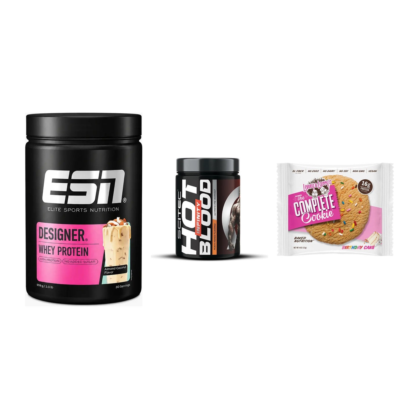 Home-Gym-Starter: ESN Designer + Scitec Hot + 5× Lenny & Larry – alle enthaltenen Artikel