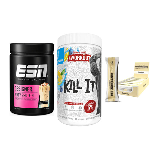 Home-Gym-Starter: ESN Designer + Rich Piana 5% + 5× Barebells – alle enthaltenen Artikel