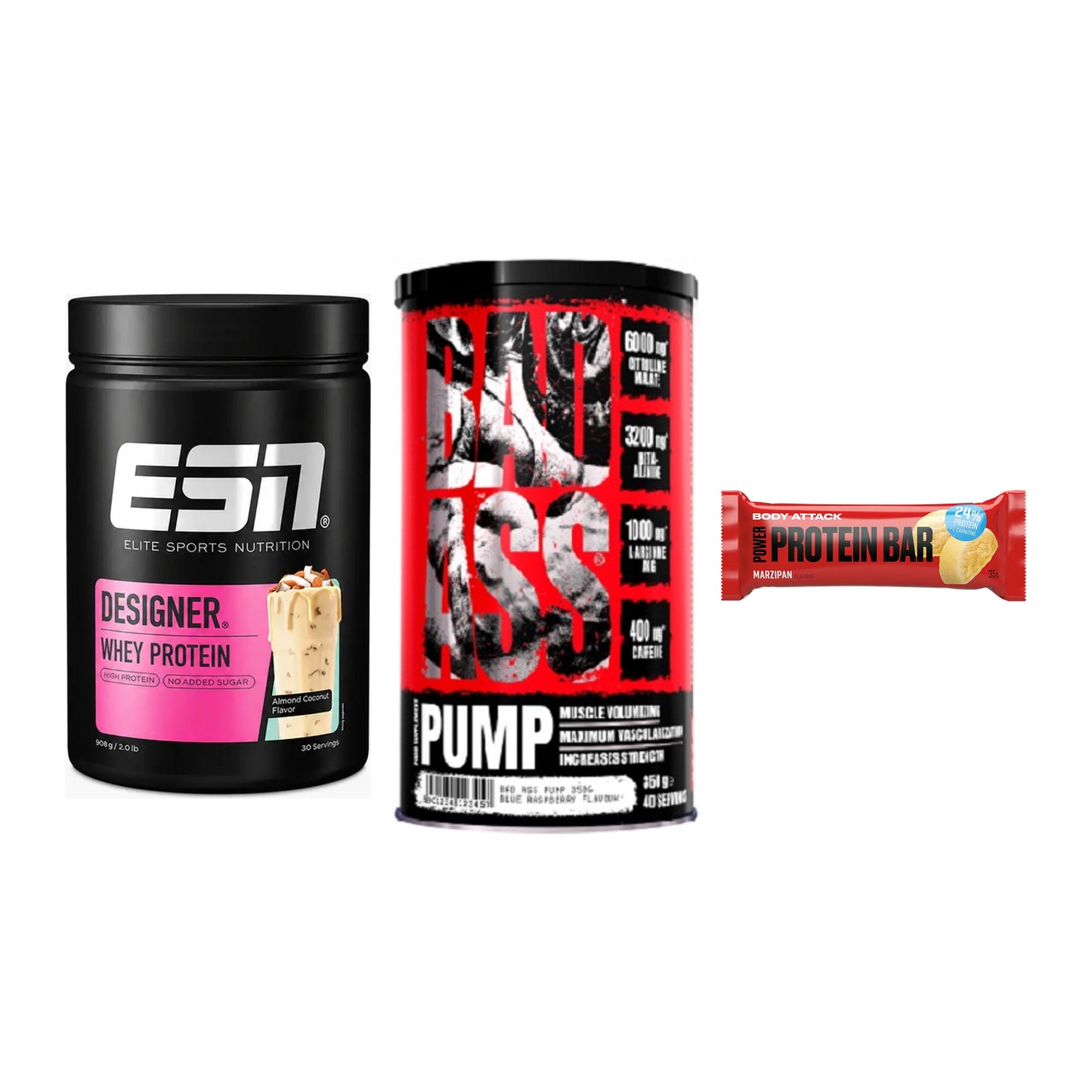 Home-Gym-Starter: ESN Designer + BAD ASS Pump + 5× Body Attack – alle enthaltenen Artikel