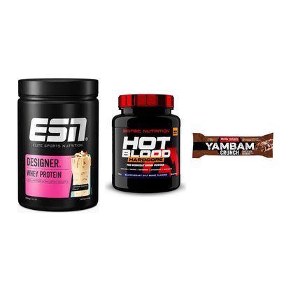 Home-Gym-Starter: ESN Designer + Scitec Hot + 5× Body Attack – alle enthaltenen Artikel