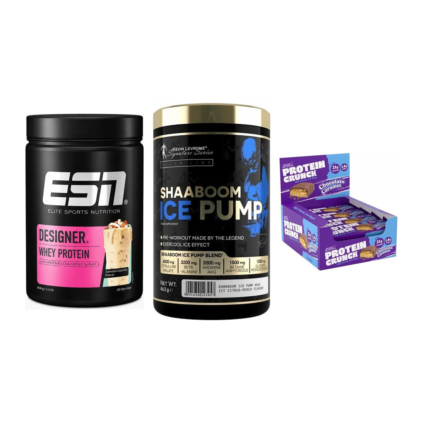 Home-Gym-Starter: ESN Designer + Kevin Levrone + 5× Applied Protein – alle enthaltenen Artikel