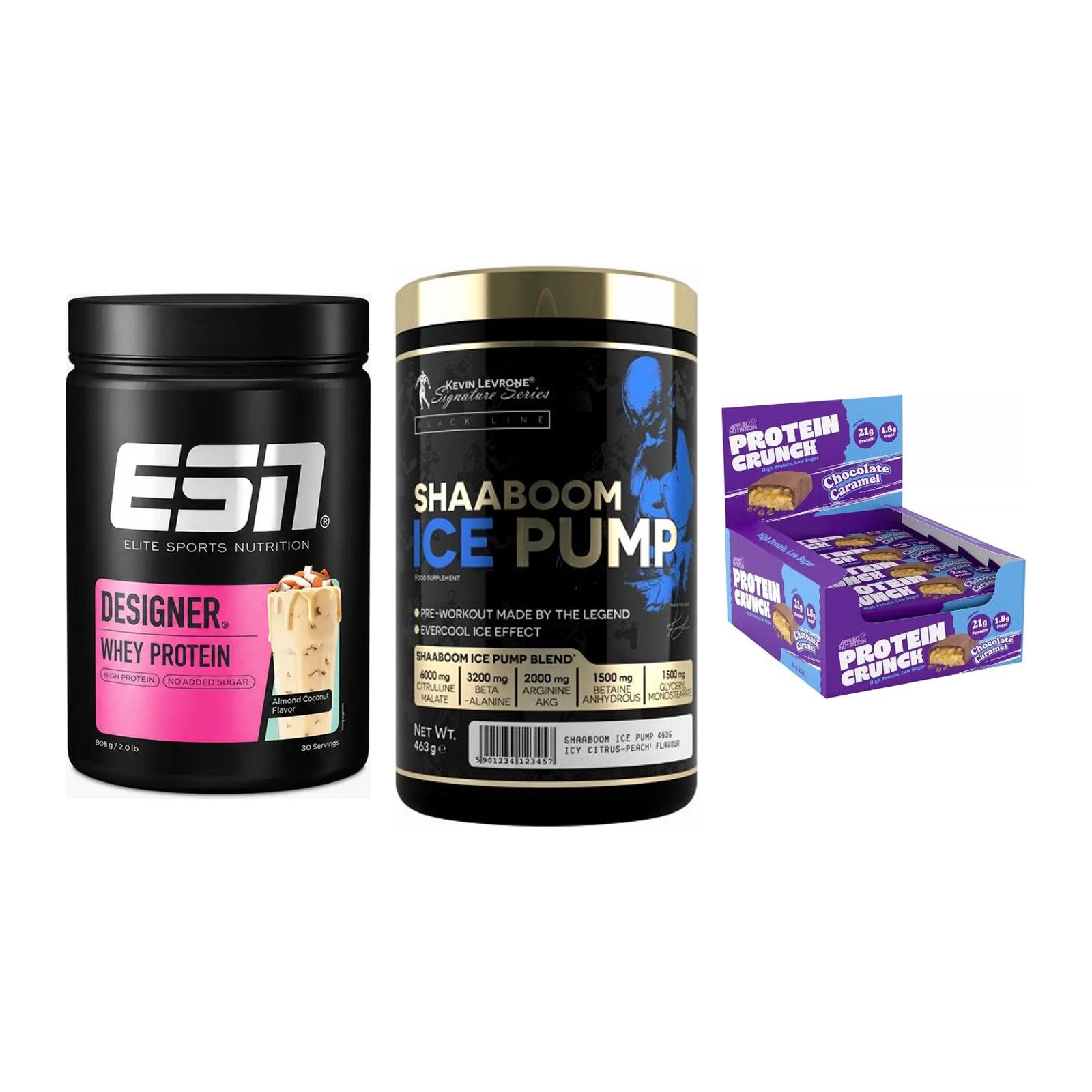 Home-Gym-Starter: ESN Designer + Kevin Levrone + 5× Applied Protein – alle enthaltenen Artikel