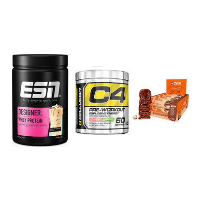 Home-Gym-Starter: ESN Designer + Cellucor C4 + 5× MaxiNutrition – alle enthaltenen Artikel