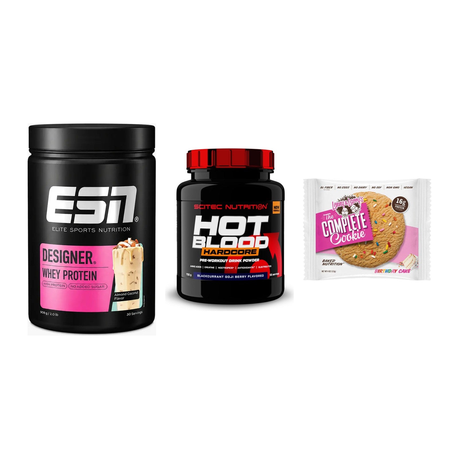 Home-Gym-Starter: ESN Designer + Scitec Hot + 5× Lenny & Larry – alle enthaltenen Artikel