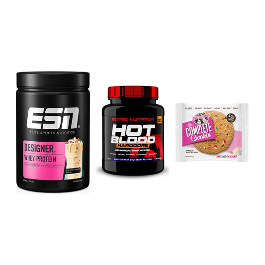 Home-Gym-Starter: ESN Designer + Scitec Hot + 5× Lenny & Larry – alle enthaltenen Artikel