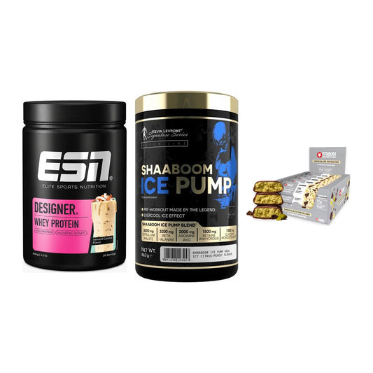 Home-Gym-Starter: ESN Designer + Kevin Levrone + 5× MaxiNutrition – alle enthaltenen Artikel