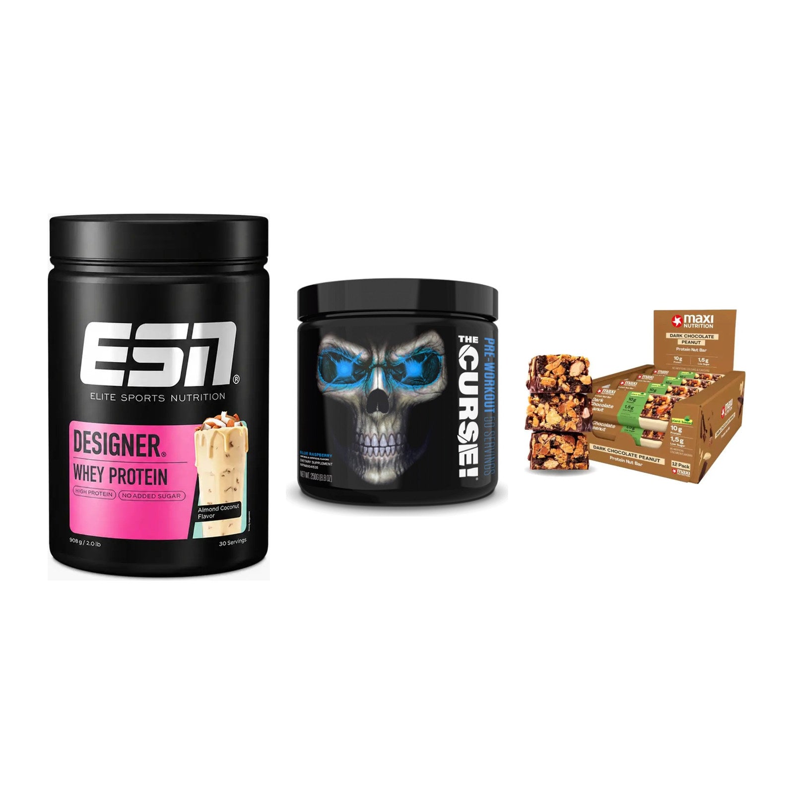 Home-Gym-Starter: ESN Designer + JNX Sports + 5× MaxiNutrition – alle enthaltenen Artikel