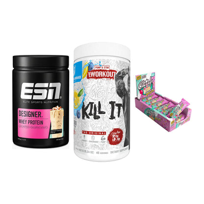Home-Gym-Starter: ESN Designer + Rich Piana 5% + 5× Chiefs Protein – alle enthaltenen Artikel