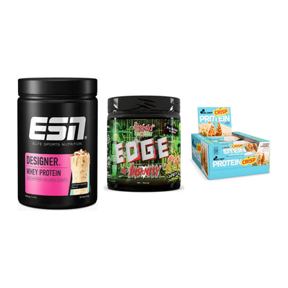 Home-Gym-Starter: ESN Designer + Psycho Pharma + 5× Olimp Protein – alle enthaltenen Artikel