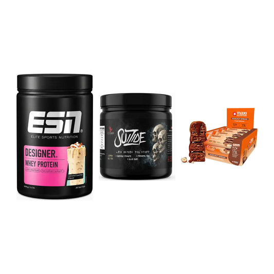 Home-Gym-Starter: ESN Designer + #GYMJUICE + 5× MaxiNutrition – alle enthaltenen Artikel