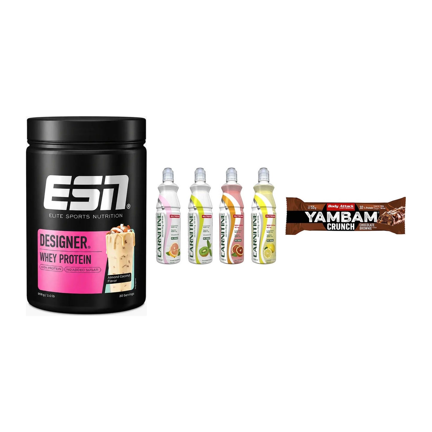 Home-Gym-Starter: ESN Designer + Nutrend Activit + 5× Body Attack – alle enthaltenen Artikel