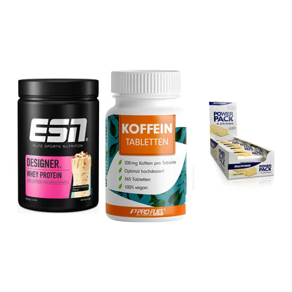 Home-Gym-Starter: ESN Designer + ProFuel Koffein + 5× Multipower – alle enthaltenen Artikel