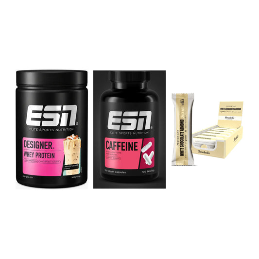 Home-Gym-Starter: ESN Designer + ESN Caffeine + 5× Barebells – alle enthaltenen Artikel