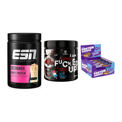 Home-Gym-Starter: ESN Designer + Swedish Supplem + 5× Applied Protein – alle enthaltenen Artikel
