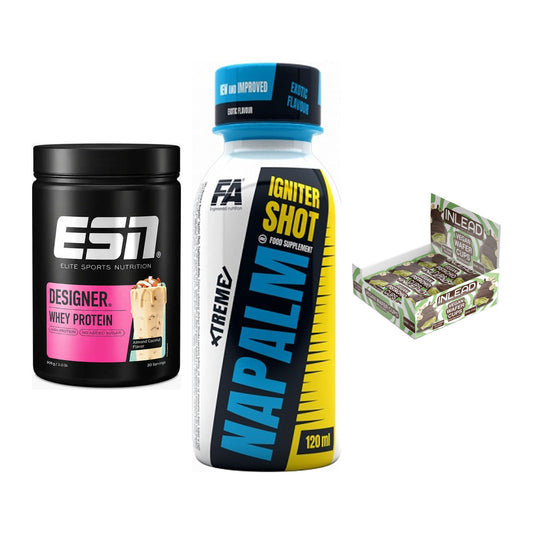 Home-Gym-Starter: ESN Designer + FA Nutrition + 5× INLEAD Wafer – alle enthaltenen Artikel