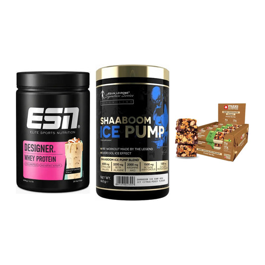 Home-Gym-Starter: ESN Designer + Kevin Levrone + 5× MaxiNutrition – alle enthaltenen Artikel