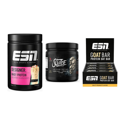 Home-Gym-Starter: ESN Designer + #GYMJUICE + 5× ESN Goat Bar – alle enthaltenen Artikel