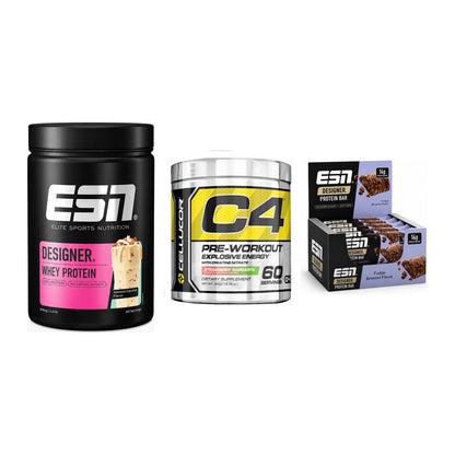 Home-Gym-Starter: ESN Designer Whey + Cellucor C4 + 1 weitere – alle enthaltenen Artikel