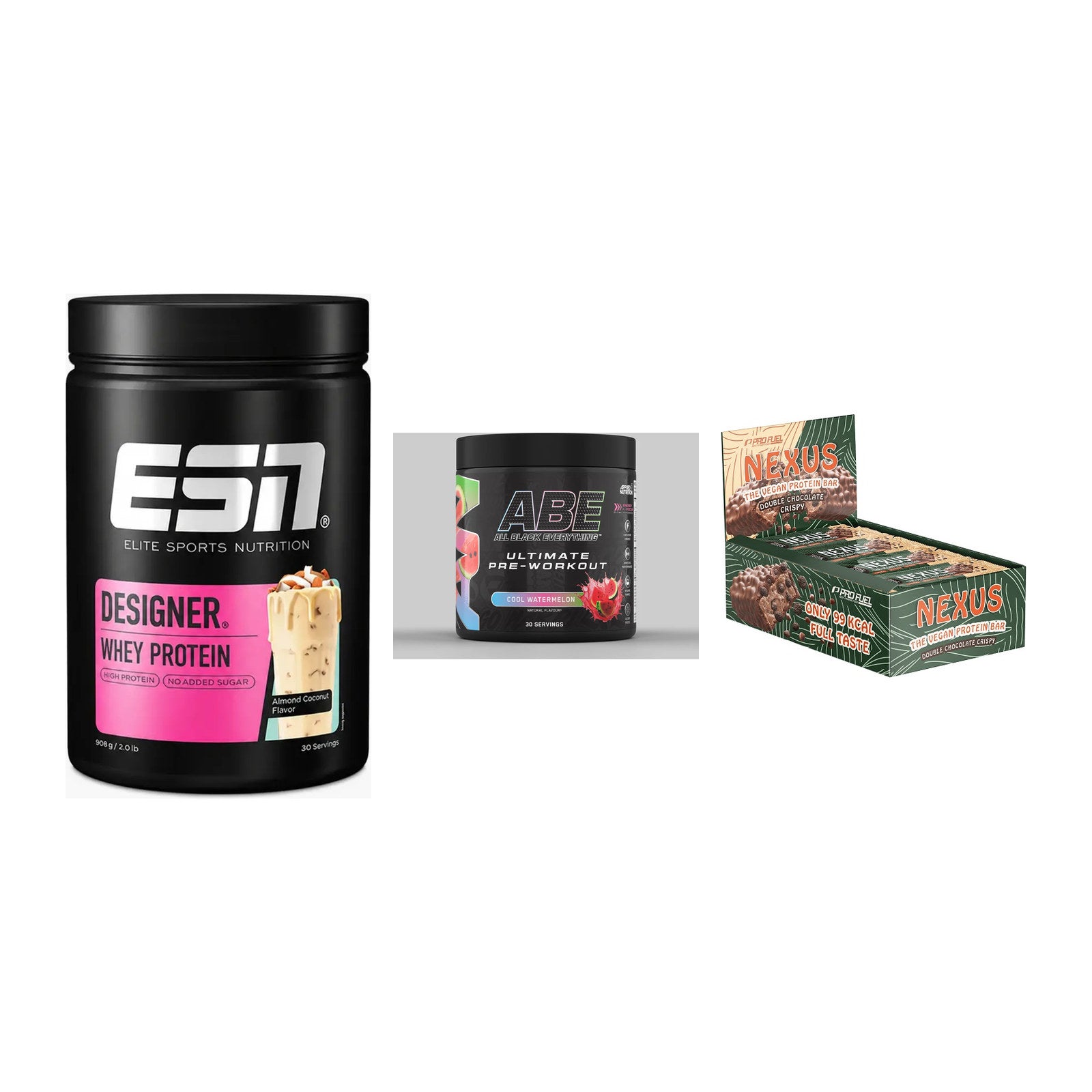 Home-Gym-Starter: ESN Designer + Applied Nutriti + 5× ProFuel Nexus – alle enthaltenen Artikel