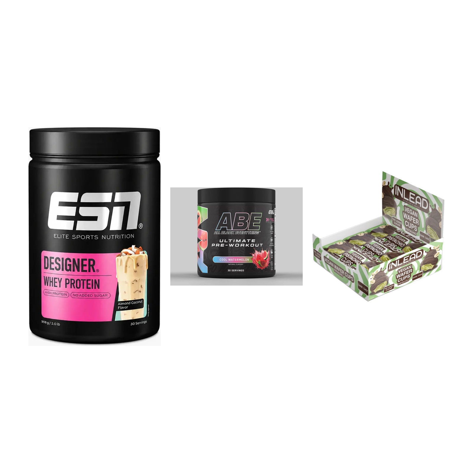 Home-Gym-Starter: ESN Designer + Applied Nutriti + 5× INLEAD Wafer – alle enthaltenen Artikel