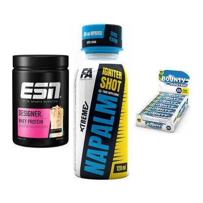 Home-Gym-Starter: ESN Designer + FA Nutrition + 5× Bounty High – alle enthaltenen Artikel