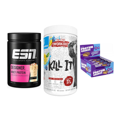 Home-Gym-Starter: ESN Designer + Rich Piana 5% + 5× Applied Protein – alle enthaltenen Artikel