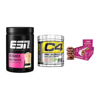 Home-Gym-Starter: ESN Designer + Cellucor C4 + 5× MaxiNutrition – alle enthaltenen Artikel