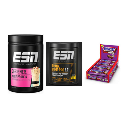 Home-Gym-Starter: ESN Designer + ESN Crank Pump + 5× Snickers High – alle enthaltenen Artikel