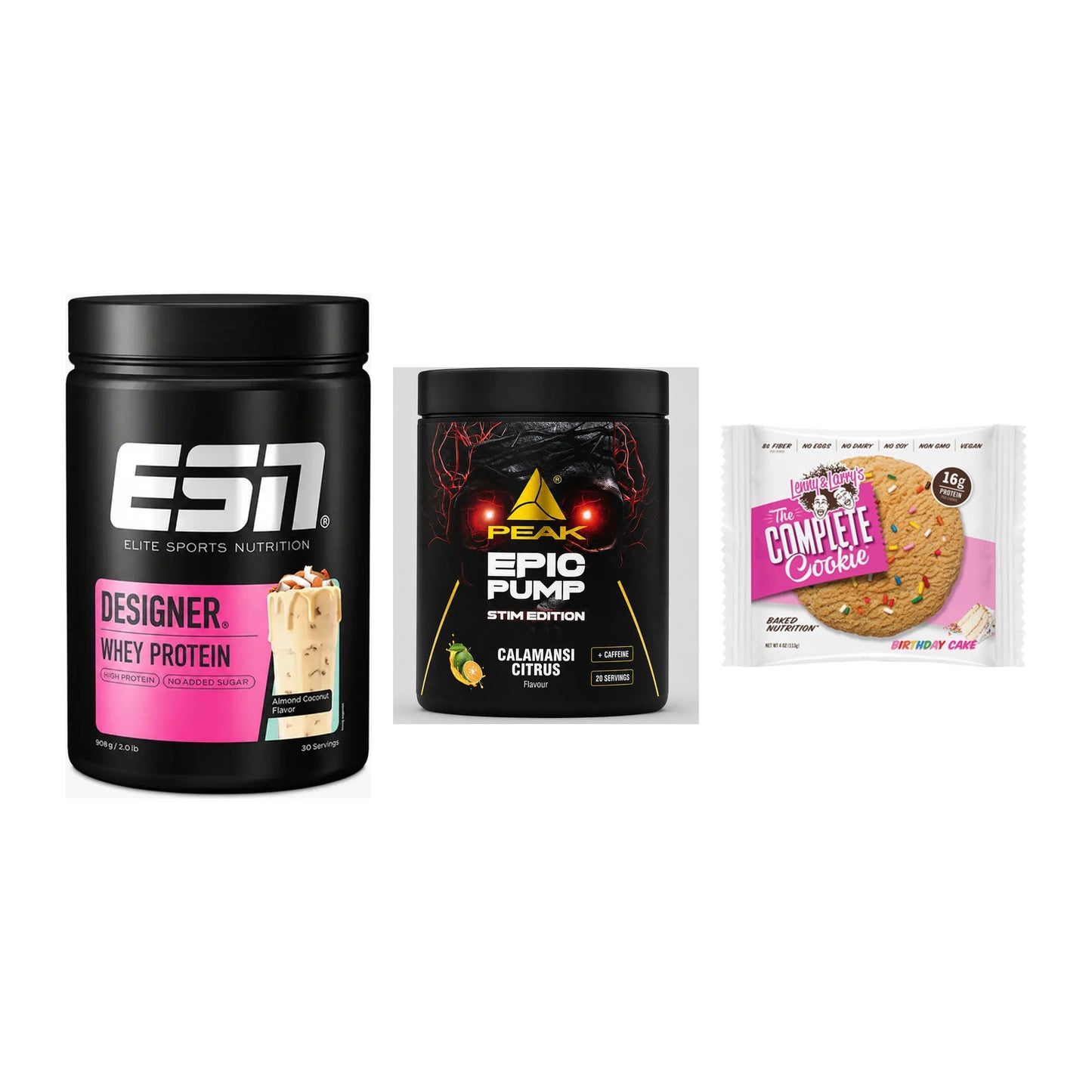 Home-Gym-Starter: ESN Designer + Peak Epic Pump + 5× Lenny & Larry – alle enthaltenen Artikel