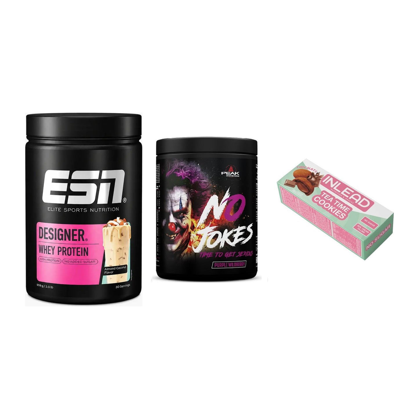 Home-Gym-Starter: ESN Designer + Peak No Jokes + 5× INLEAD Tea Time – alle enthaltenen Artikel