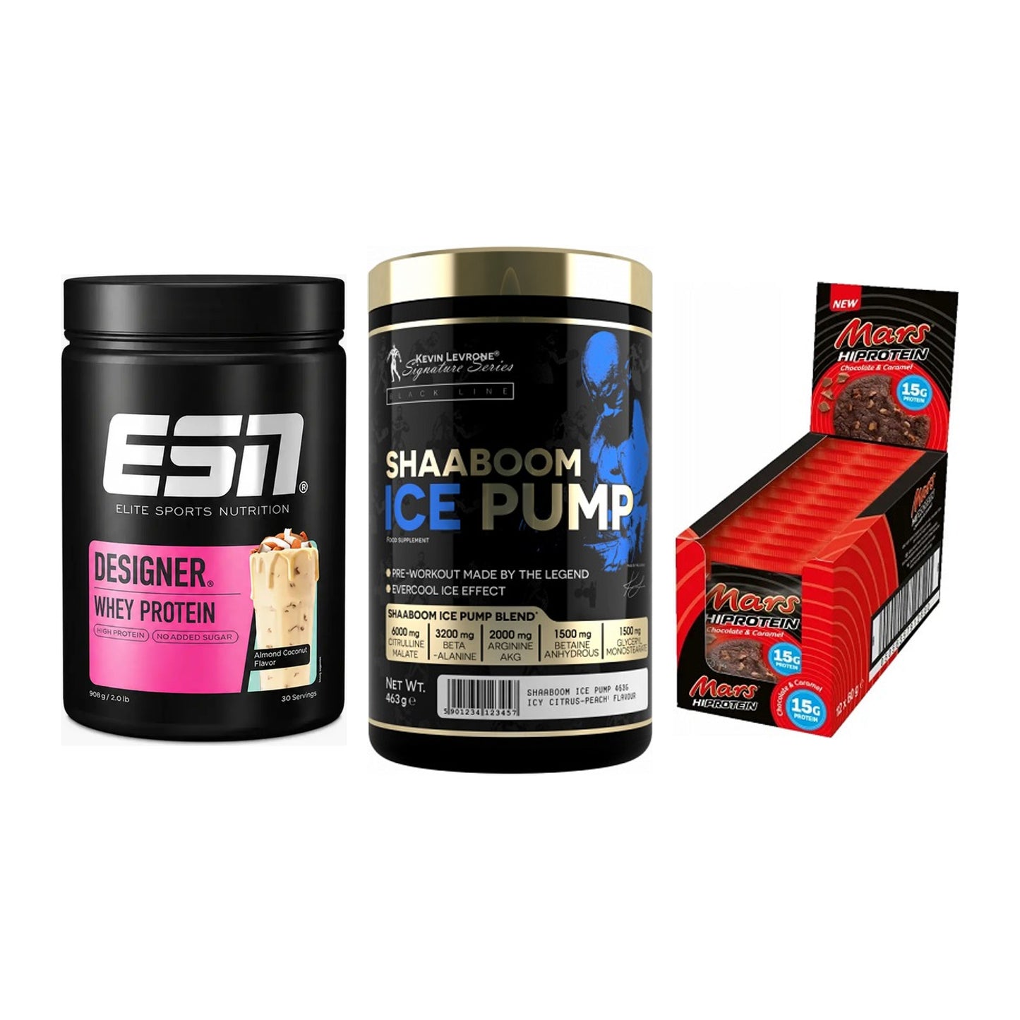 Home-Gym-Starter: ESN Designer + Kevin Levrone + 5× Mars High – alle enthaltenen Artikel