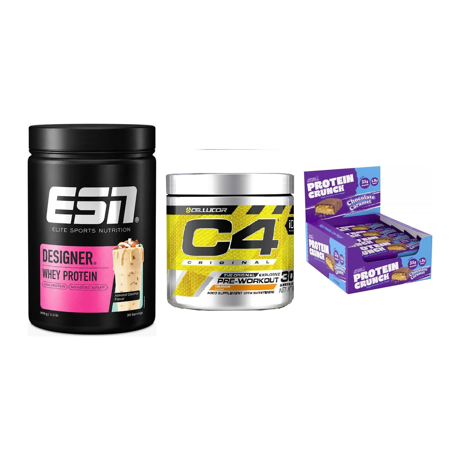 Home-Gym-Starter: ESN Designer + Cellucor C4 + 5× Applied Protein – alle enthaltenen Artikel