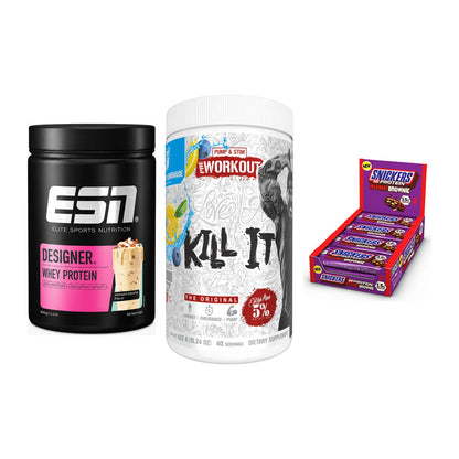 Home-Gym-Starter: ESN Designer + Rich Piana 5% + 5× Snickers High – alle enthaltenen Artikel