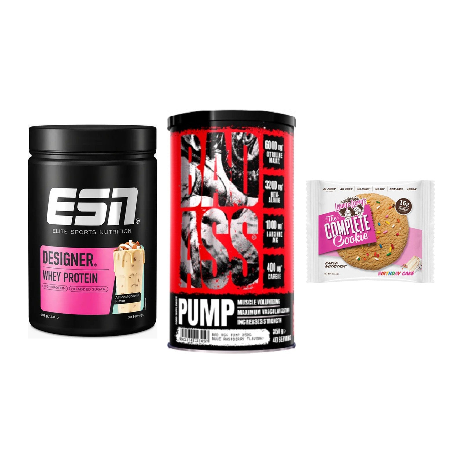 Home-Gym-Starter: ESN Designer + BAD ASS Pump + 5× Lenny & Larry – alle enthaltenen Artikel