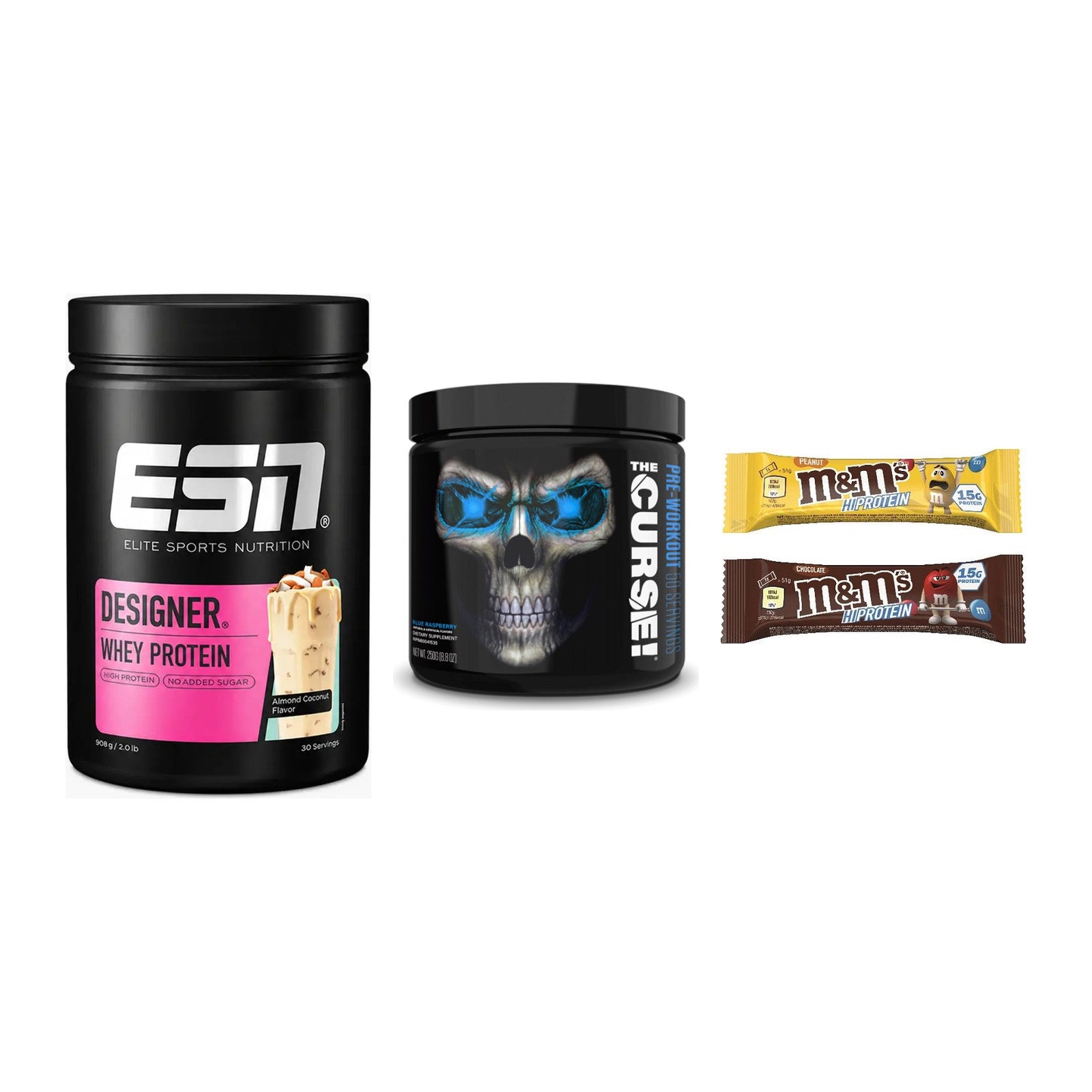 Home-Gym-Starter: ESN Designer + JNX Sports + 5× M&M Protein Bar – alle enthaltenen Artikel