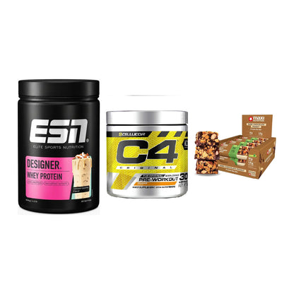 Home-Gym-Starter: ESN Designer + Cellucor C4 + 5× MaxiNutrition – alle enthaltenen Artikel