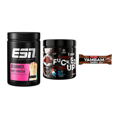 Home-Gym-Starter: ESN Designer + Swedish Supplem + 5× Body Attack – alle enthaltenen Artikel
