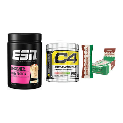 Home-Gym-Starter: ESN Designer + Cellucor C4 + 5× Barebells – alle enthaltenen Artikel