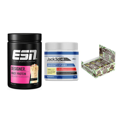 Home-Gym-Starter: ESN Designer + USP Labs Jack3d + 5× INLEAD Wafer – alle enthaltenen Artikel