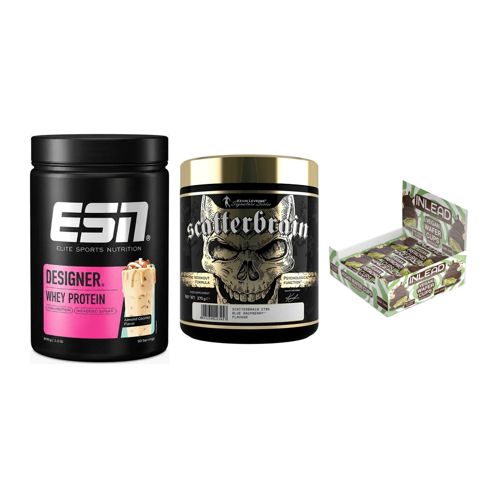 Home-Gym-Starter: ESN Designer + Kevin Levrone + 5× INLEAD Wafer – alle enthaltenen Artikel