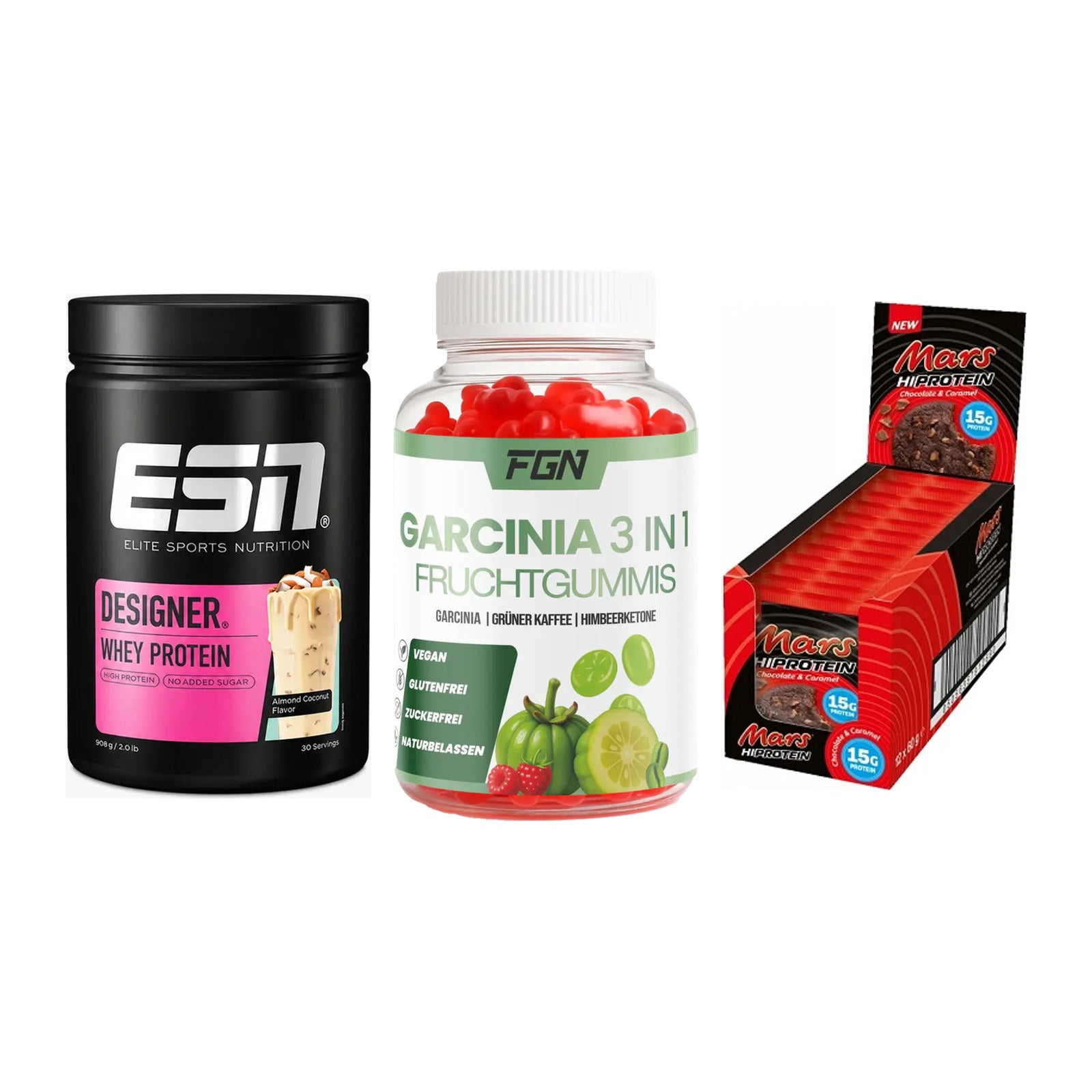 Home-Gym-Starter: ESN Designer + FGN Garcinia 60 + 5× Mars High – alle enthaltenen Artikel