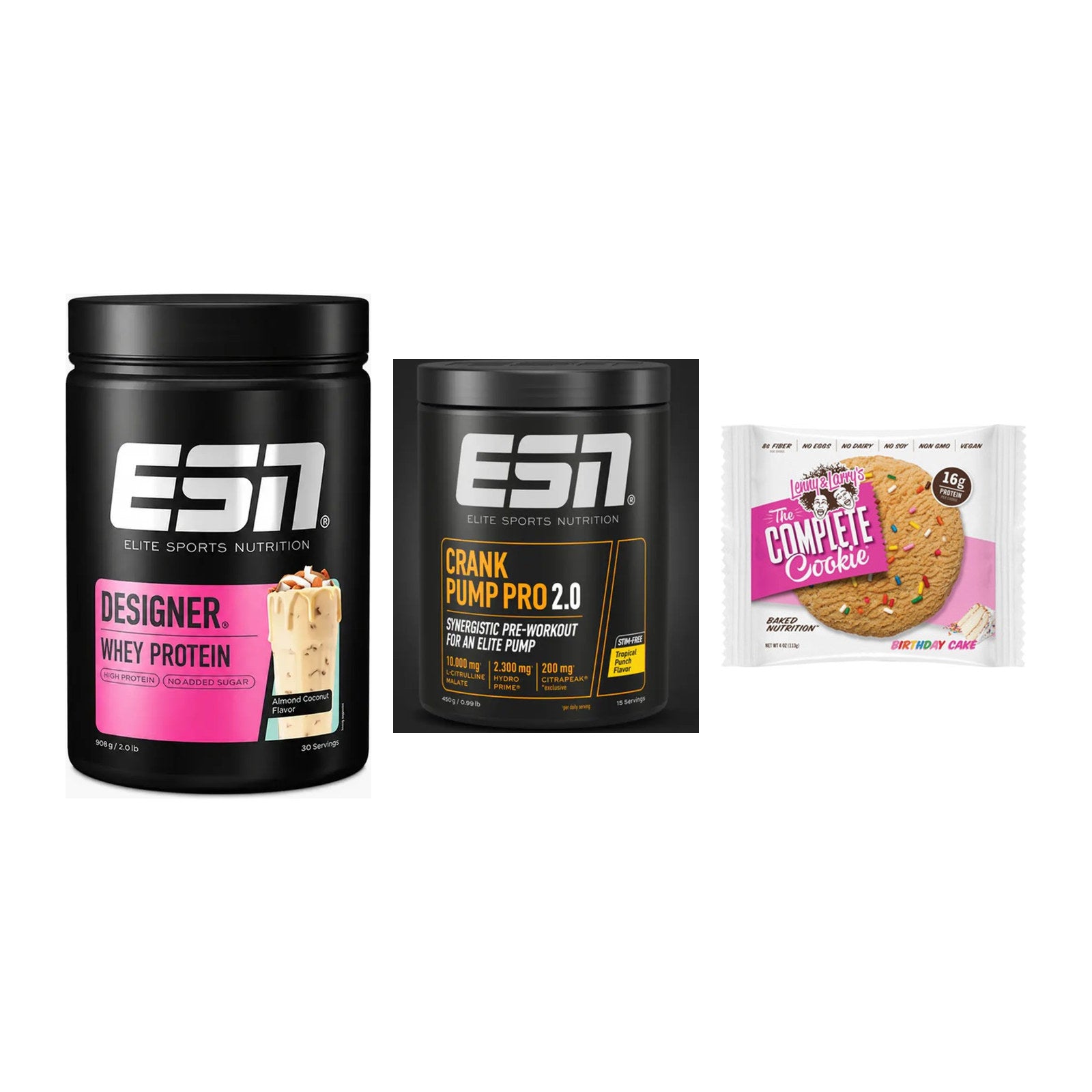 Home-Gym-Starter: ESN Designer + ESN Crank Pump + 5× Lenny & Larry – alle enthaltenen Artikel