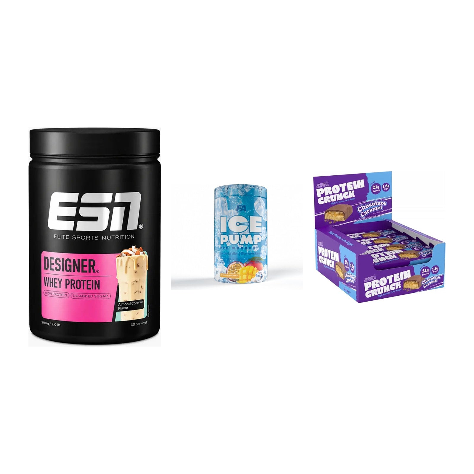 Home-Gym-Starter: ESN Designer + FA Nutrition + 5× Applied Protein – alle enthaltenen Artikel