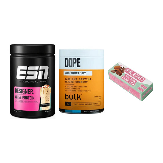 Home-Gym-Starter: ESN Designer + Bulk Dope + 5× INLEAD Tea Time – alle enthaltenen Artikel