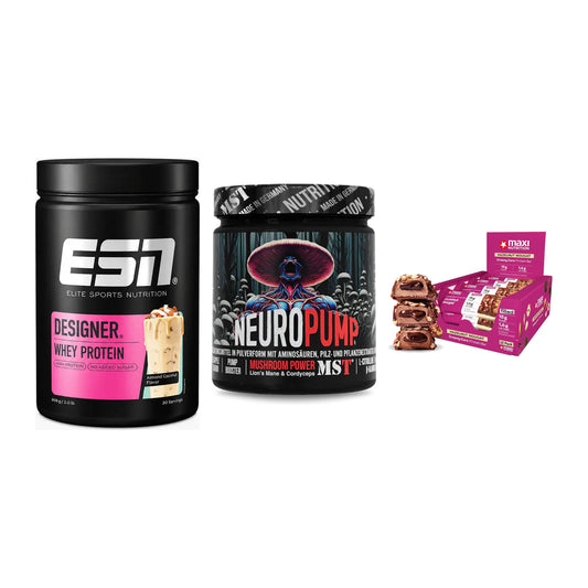 Home-Gym-Starter: ESN Designer + MST NeuroPump + 5× MaxiNutrition – alle enthaltenen Artikel