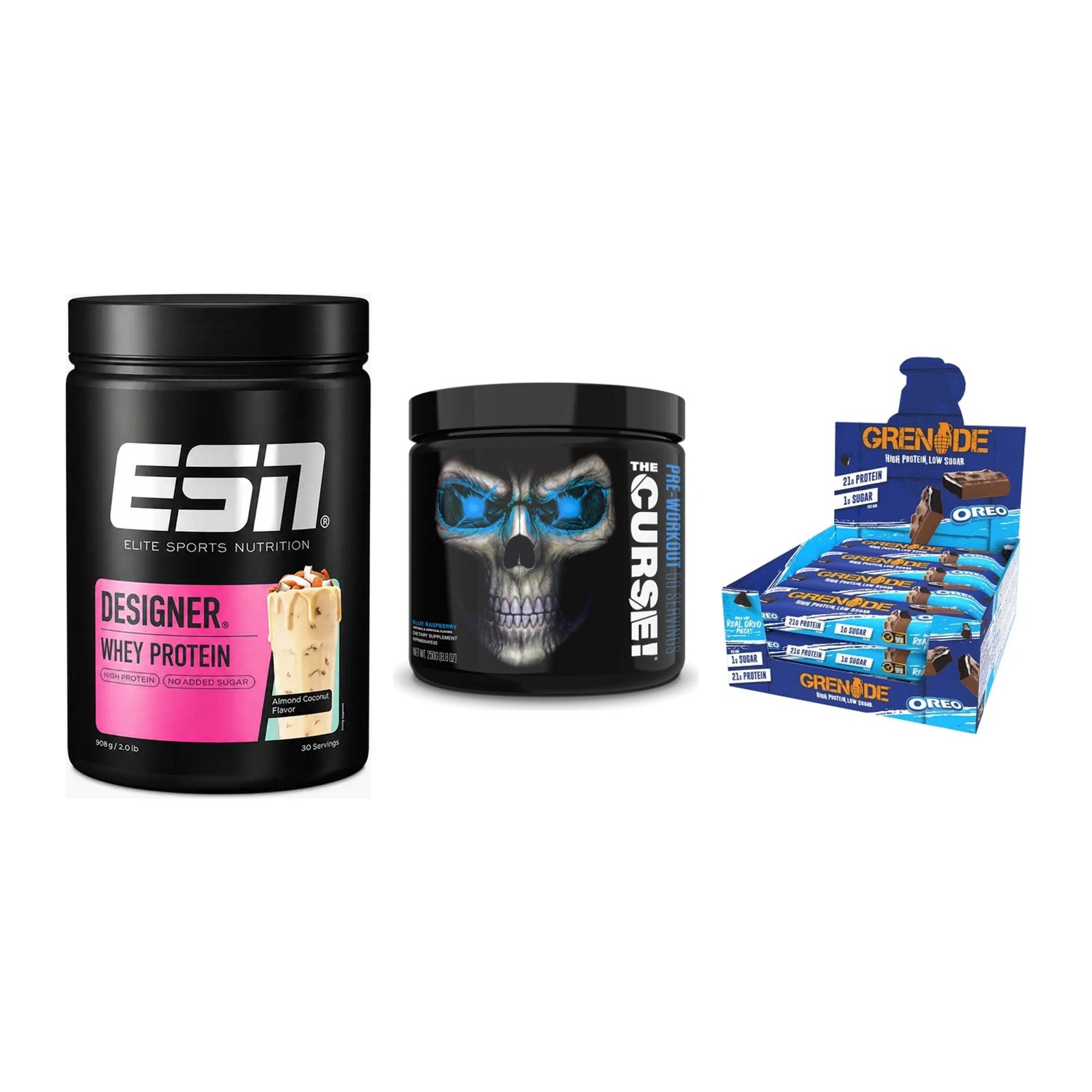 Home-Gym-Starter: ESN Designer + JNX Sports + 5× Grenade Protein – alle enthaltenen Artikel
