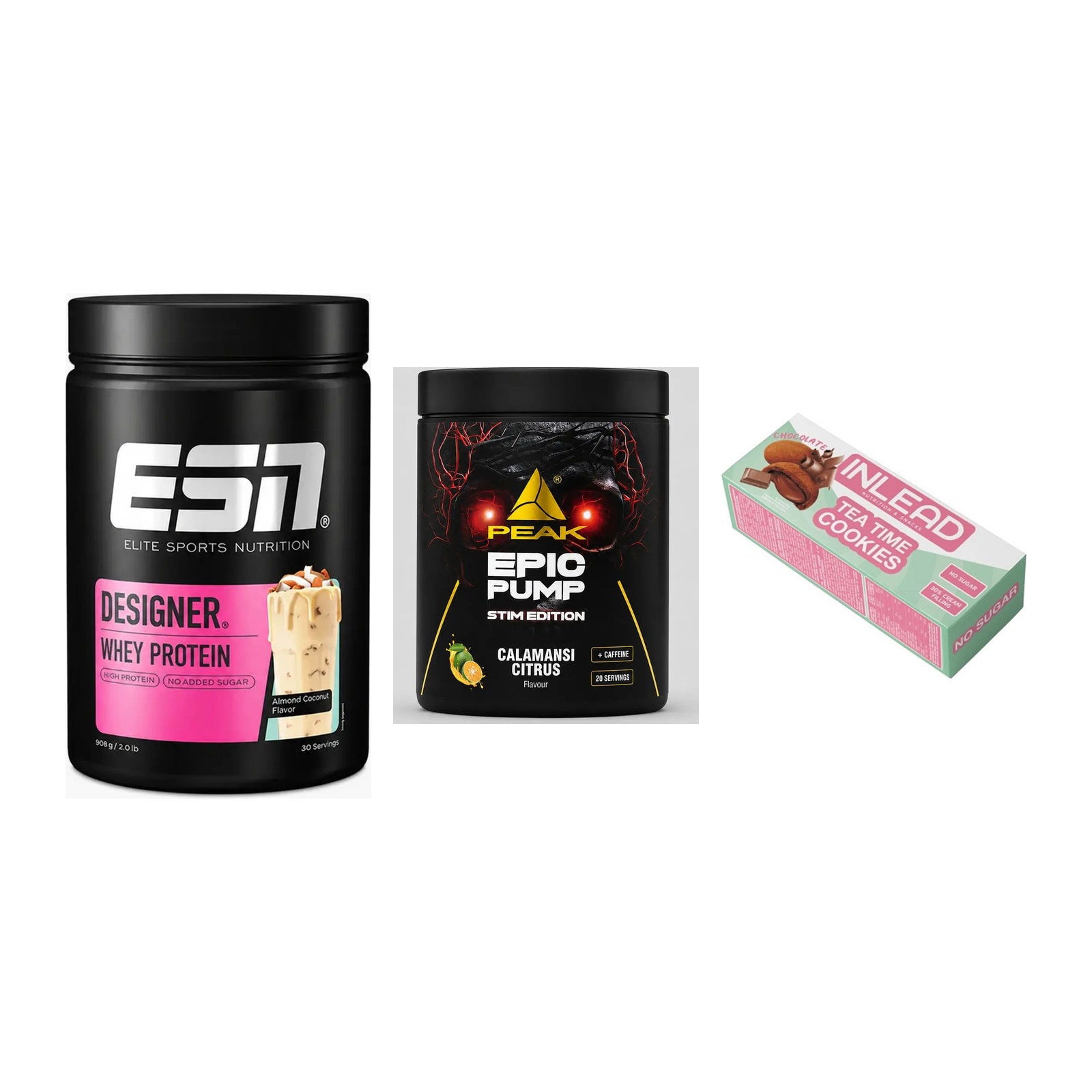 Home-Gym-Starter: ESN Designer + Peak Epic Pump + 5× INLEAD Tea Time – alle enthaltenen Artikel