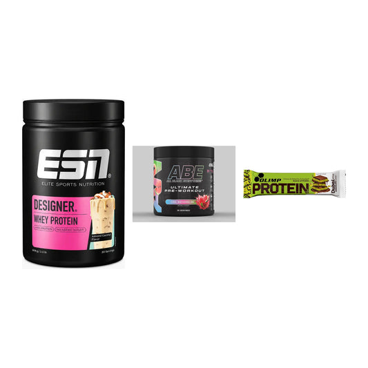 Home-Gym-Starter: ESN Designer + Applied Nutriti + 5× Olimp Protein – alle enthaltenen Artikel